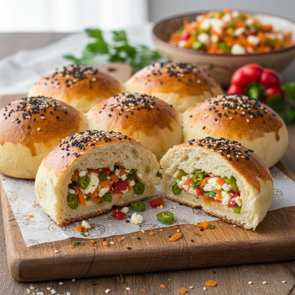 Sebzeli Gökkuşağı Poğaçası Tarifi