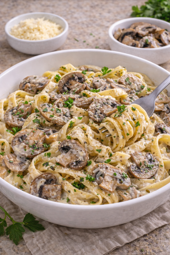 Kremalı Mantarlı Makarna Tarifi