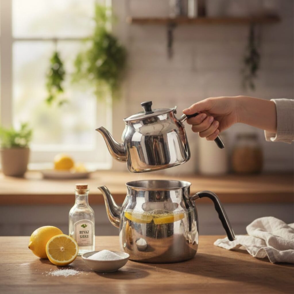 Çaydanlıktaki Kireci Kolayca Temizlemenin Doğal ve Pratik Yolu