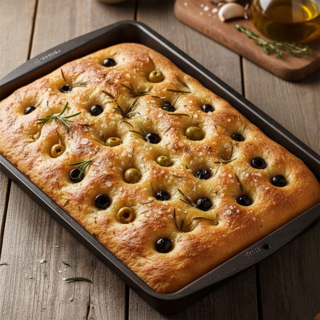 Kekikli ve Fermente Sarımsaklı Zeytin Ekmeği Tarifi