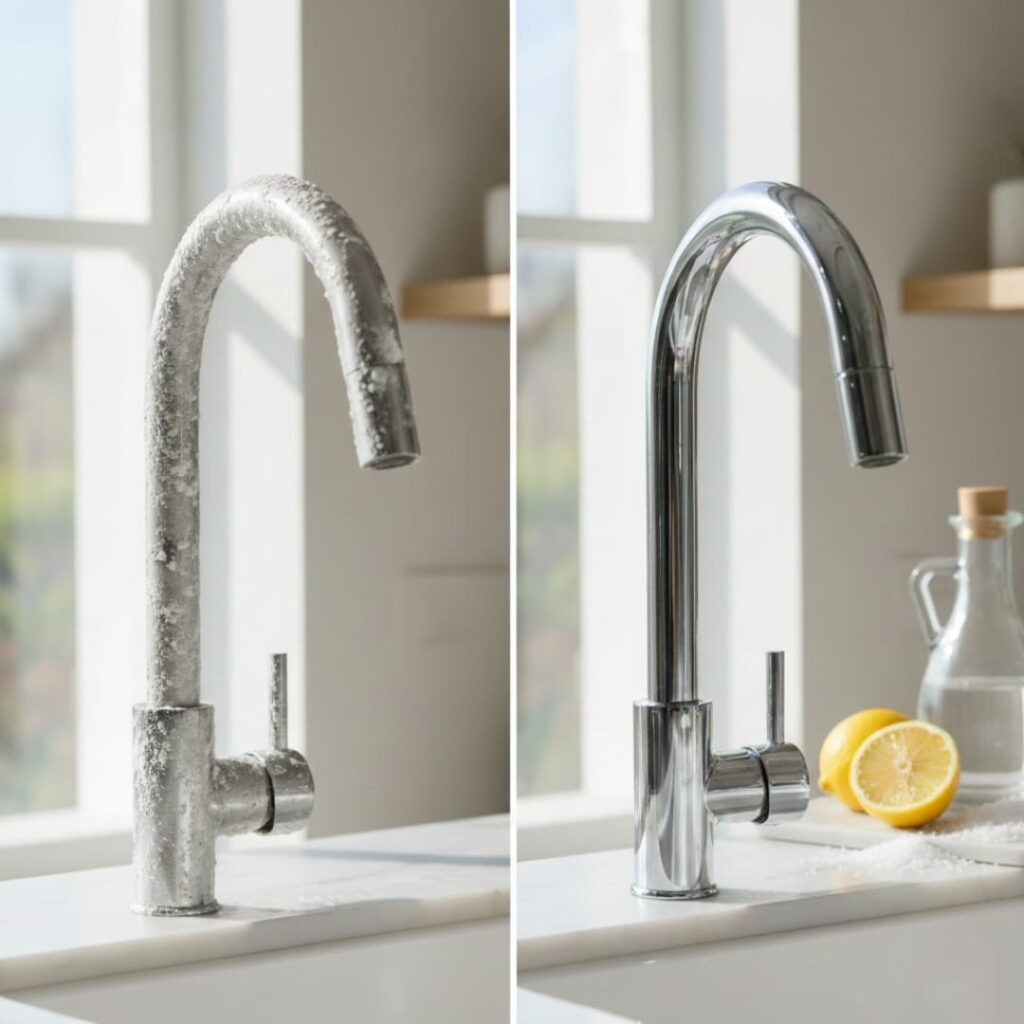 Musluklardaki Kireç Lekelerine Son