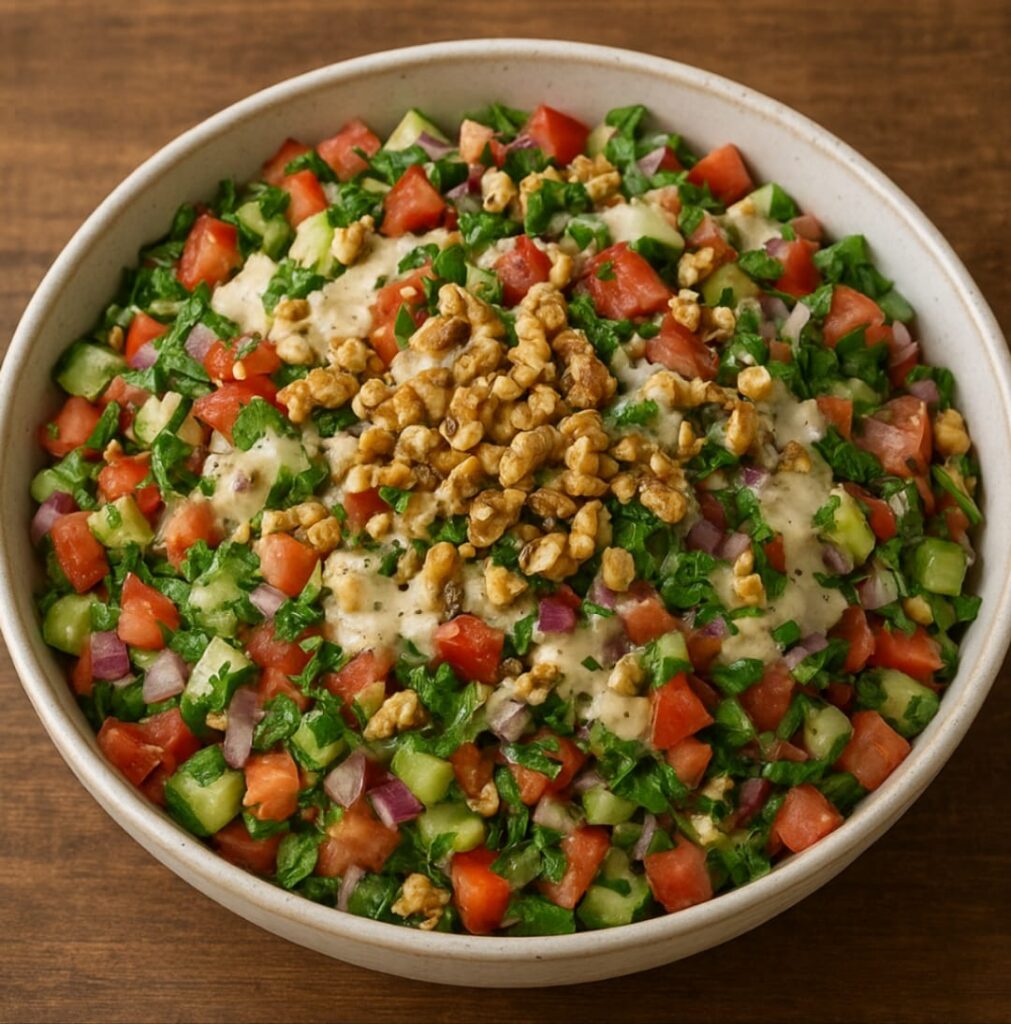 Tahinli ve Yoğurtlu Gavurdağı Salatası Tarifi