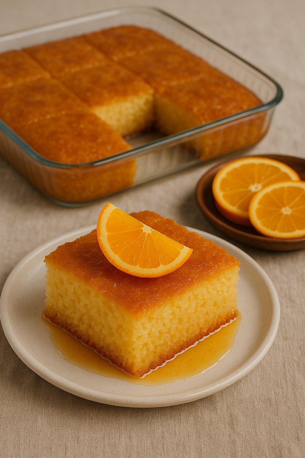 Kabarık Portakallı Revani Tarifi – Tam Ölçülü, Nefis Şerbetli Tatlı